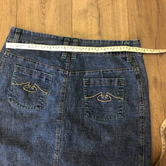 BILL BASS DENIM COTTON SKIRT in size 12 - Picture 5 of 5